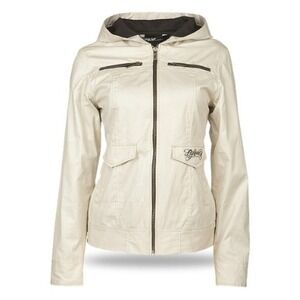 Fly Racing Women's Ivory Casual Lightweight Zip Up Hooded Jacket Size S
